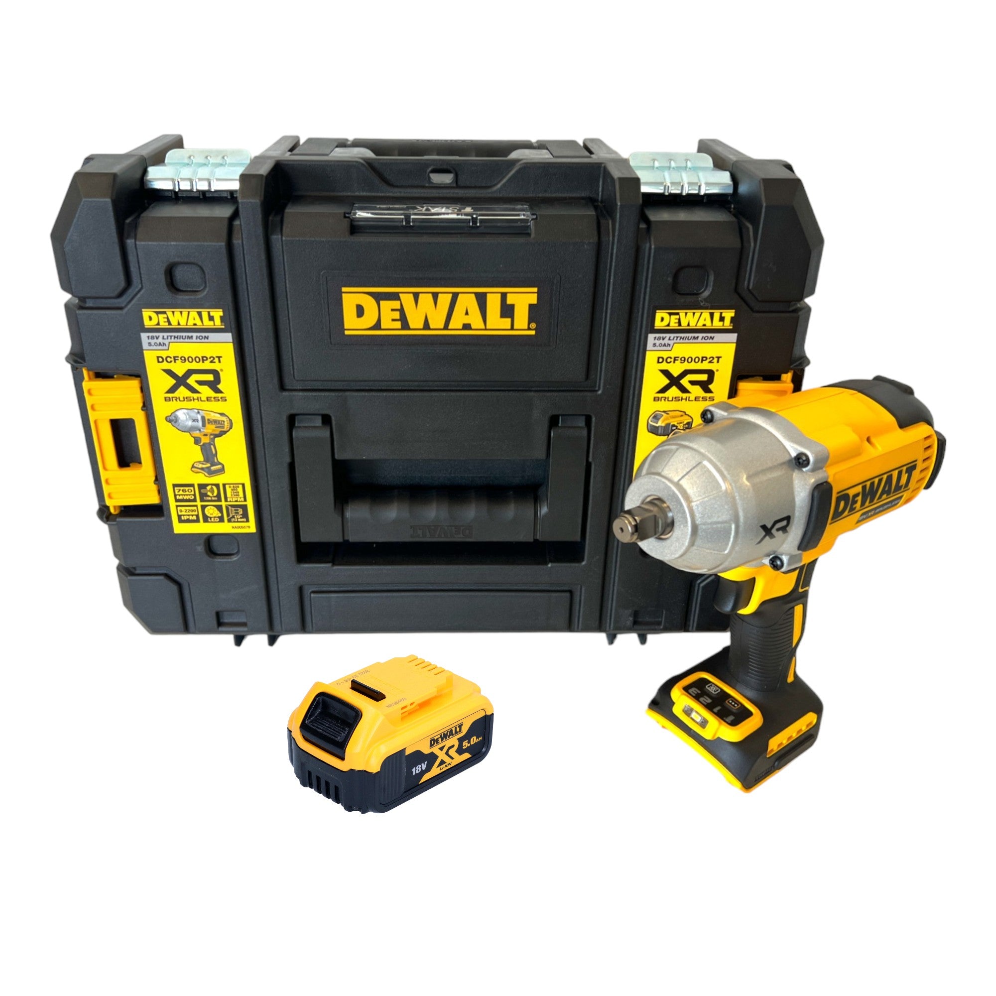 DeWalt DCF 900 NT Akku Schlagschrauber 18 V 1396 Nm 1 2 1x Akku 5 0 Ah TSTAK ohne Ladegeraet 0 - toolbrothers