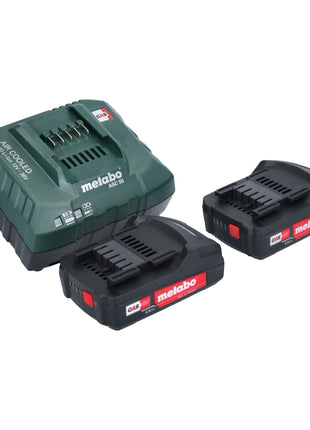 Sierra de calar a batería Metabo ST 18 LT 130 BL 18 V 130 mm sin escobillas + 2 baterías 2,0 Ah + cargador