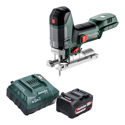 Seghetto alternativo a batteria Metabo ST 18 LT 130 BL 18 V 130 mm senza spazzole + 1x batteria 4,0 Ah + caricatore