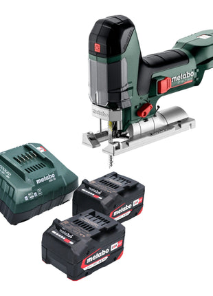 Sierra de calar a batería Metabo ST 18 LT 130 BL 18 V 130 mm sin escobillas + 2x baterías 4,0 Ah + cargador