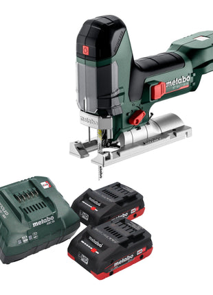 Sierra de calar a batería Metabo ST 18 LT 130 BL 18 V 130 mm sin escobillas + 2x batería LiHD 4,0 Ah + cargador