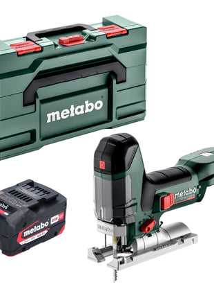 Sierra de calar a batería Metabo ST 18 LT 130 BL 18 V 130 mm sin escobillas + 1x batería 4,0 Ah + Metabox - sin cargador