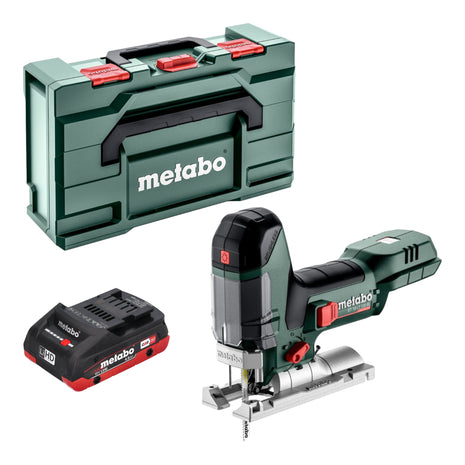 Metabo ST 18 LT 130 BL Scie sauteuse sans fil 18 V 130 mm Brushless + 1x batterie LiHD 4,0 Ah + Metabox - sans chargeur