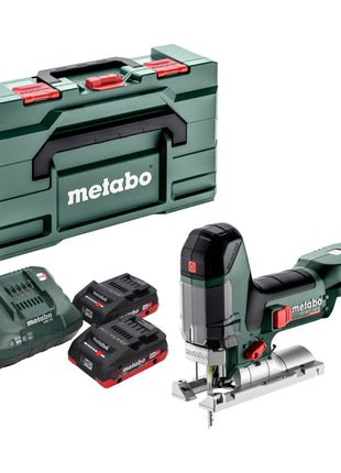 Metabo ST 18 LT 130 BL Scie sauteuse sans fil 18 V 130 mm Brushless + 2x batterie LiHD 4,0 Ah + chargeur + Metabox