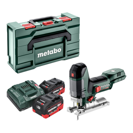 Wyrzynarka akumulatorowa Metabo ST 18 LT 130 BL 18 V 130 mm bezszczotkowa + 2x akumulator LiHD 5,5 Ah + ładowarka + metabox