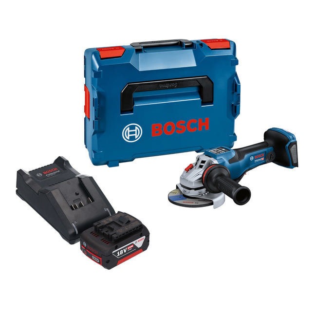 Bosch GWS 18V-15 PSC Amoladora angular profesional sin cable 18 V 125 mm BITURBO Brushless + 1x acumulador 5,0 Ah + cargador + L-Boxx