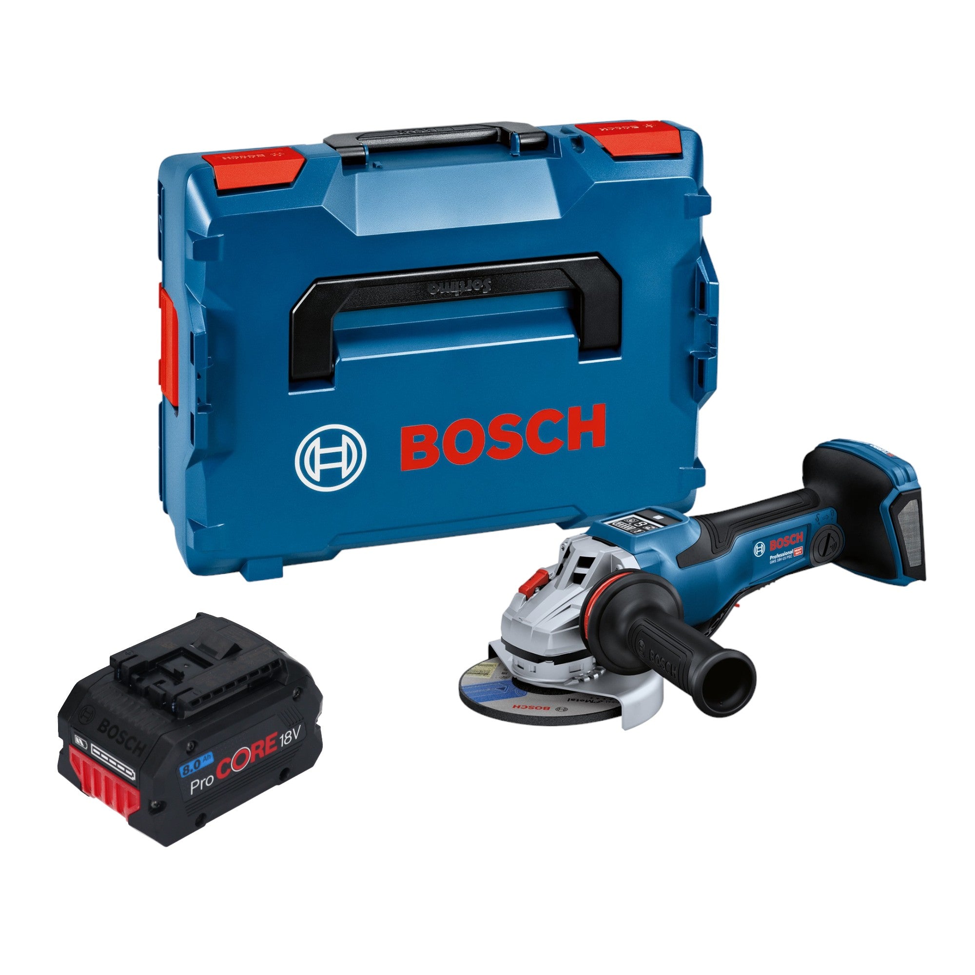 Bosch GWS 18V 15 PSC Professional Akku Winkelschleifer 18 V 125 mm BITURBO Brushless 1x ProCORE Akku 8 0 Ah L Boxx ohne Ladegeraet 0 - toolbrothers
