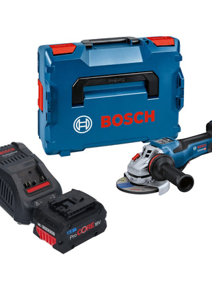 Bosch GWS 18V-15 PSC Professional Meuleuse angulaire sans fil 18 V 125 mm BITURBO Brushless + 1x batterie ProCORE 8,0 Ah + chargeur + L-Boxx