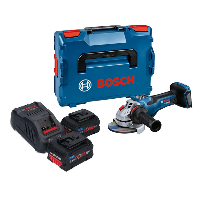 Bosch GWS 18V-15 PSC Amoladora angular profesional sin cable 18 V 125 mm BITURBO Brushless + 2x batería ProCORE 8,0 Ah + cargador + L-Boxx