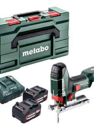 Sierra de calar a batería Metabo ST 18 L 90 18 V 90 mm + 2x baterías 4,0 Ah + cargador + Metabox