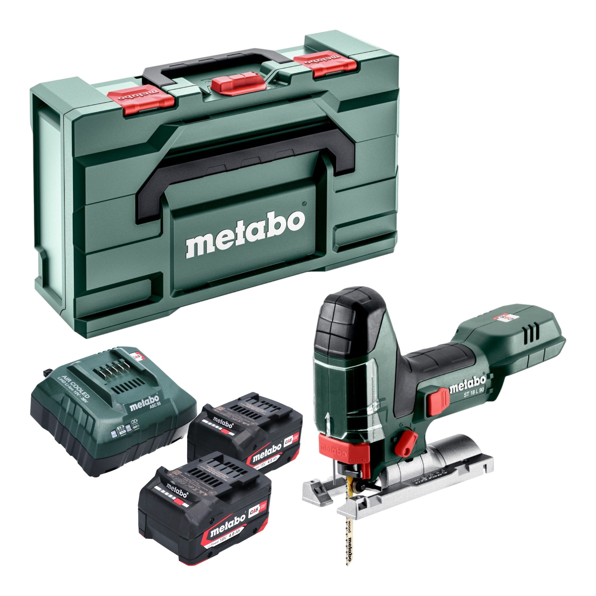 Metabo ST 18 L 90 Akku Stichsaege 18 V 90 mm 2x Akku 4 0 Ah Ladegeraet Metabox 0 - toolbrothers