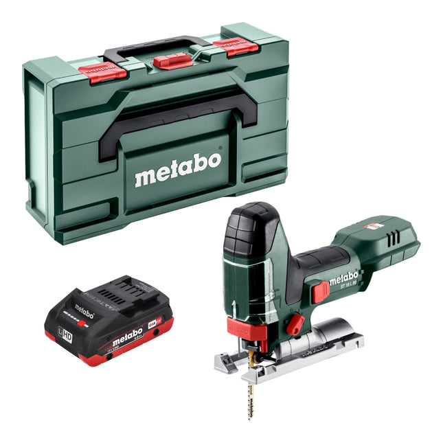 Metabo ST 18 L 90 sierra de calar sin cable 18 V 90 mm + 1x batería LiHD 4,0 Ah + metabox - sin cargador