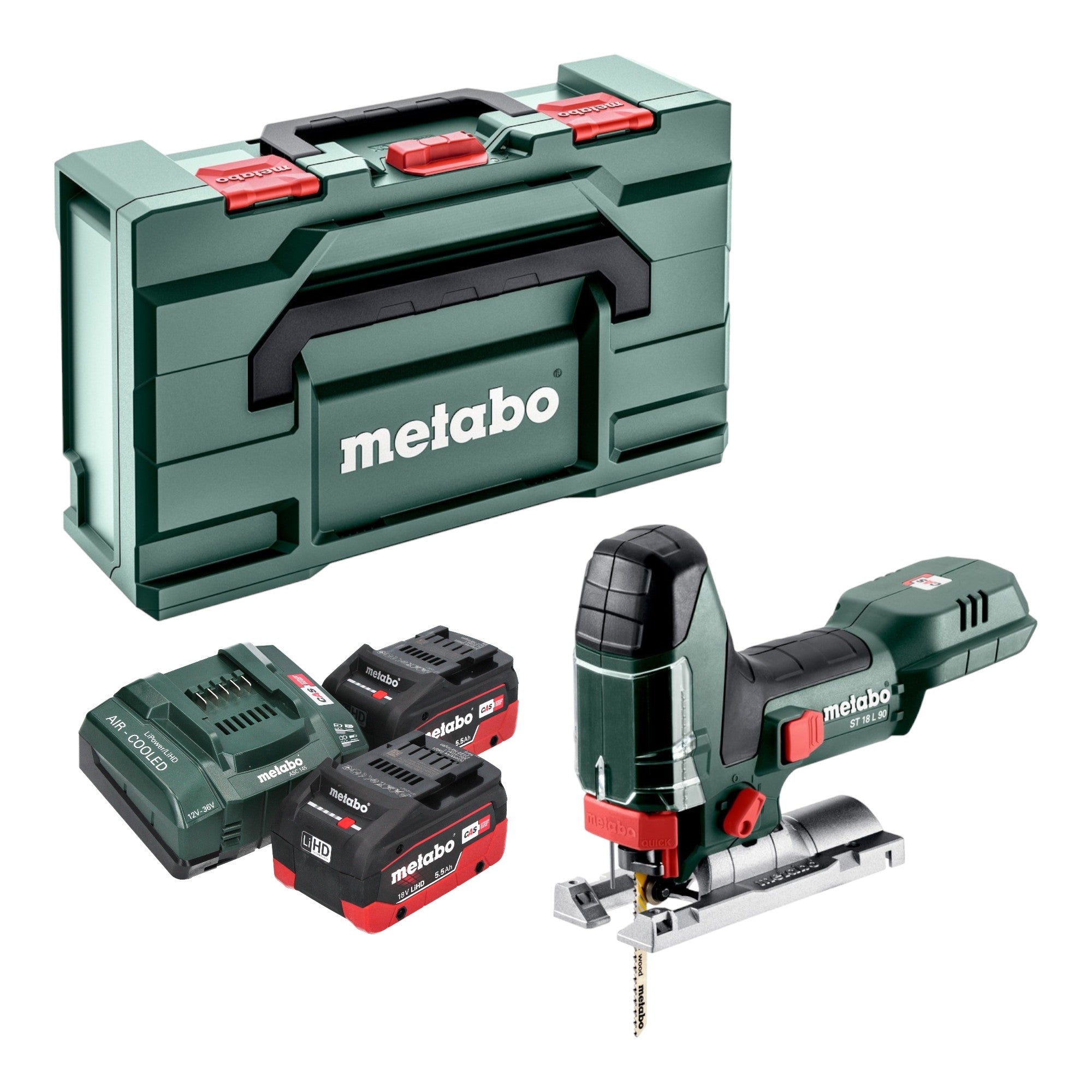 Metabo ST 18 L 90 Akku Stichsaege 18 V 90 mm 2x LiHD Akku 5 5 Ah Ladegeraet Metabox 0 - toolbrothers