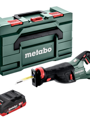 Metabo SSEP 18 LT Scie sabre sans fil 18 V 32 mm + 1x batterie LiHD 4,0 Ah + Metabox - sans chargeur