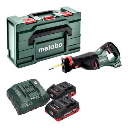 Metabo SSEP 18 LT cordless reciprocating saw 18 V 32 mm + 2x LiHD battery pack 4.0 Ah + charger + Metabox