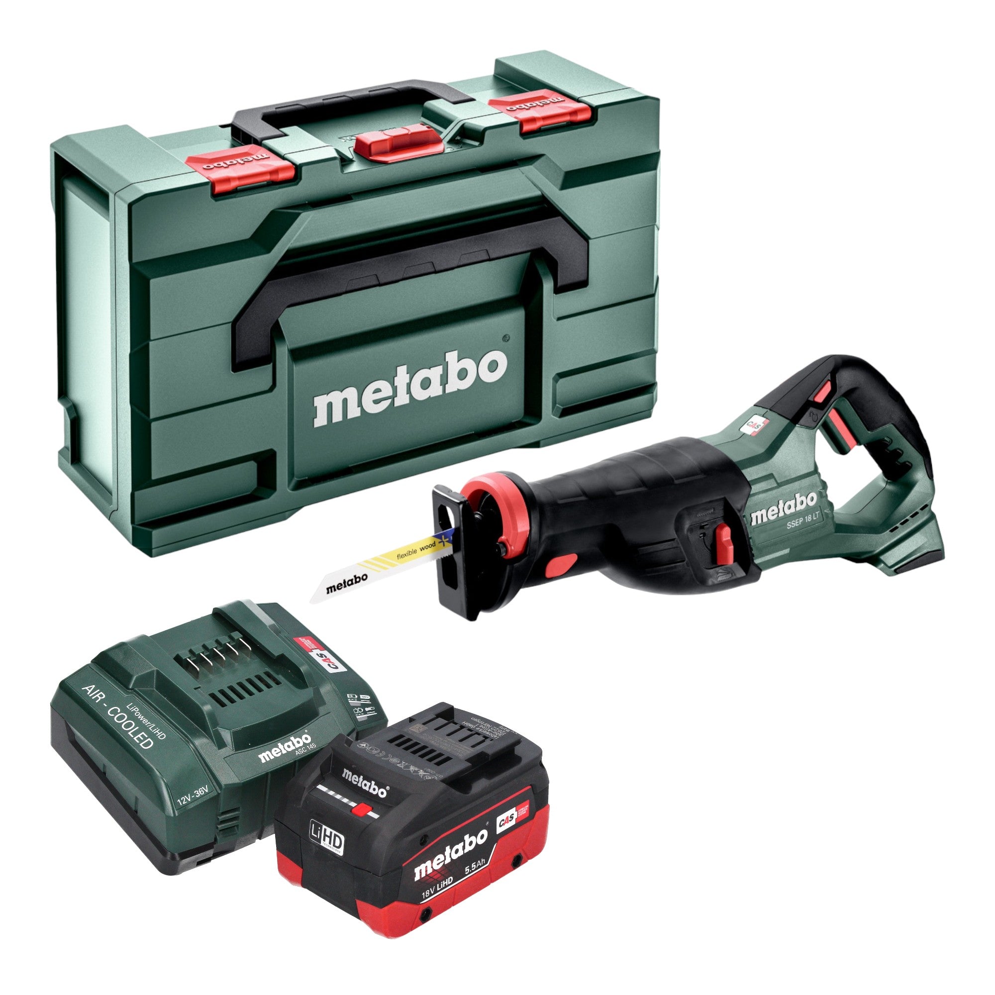 Metabo SSEP 18 LT Akku Saebelsaege 18 V 32 mm 1x LiHD Akku 5 5 Ah Ladegeraet Metabox 0 - toolbrothers