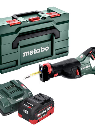 Sierra sable de batería Metabo SSEP 18 LT 18 V 32 mm + 1x batería LiHD 8,0 Ah + cargador + Metabox