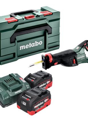 Metabo SSEP 18 LT Scie sabre sans fil 18 V 32 mm + 2x batterie LiHD 8,0 Ah + chargeur + Metabox