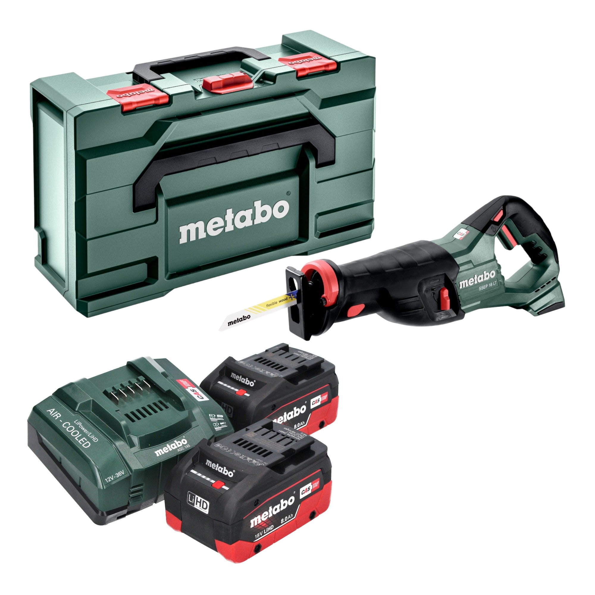 Metabo SSEP 18 LT Akku Saebelsaege 18 V 32 mm 2x LiHD Akku 8 0 Ah Ladegeraet Metabox 0 - toolbrothers