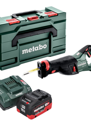 Metabo SSEP 18 LT Scie sabre sans fil 18 V 32 mm + 1x batterie LiHD 10,0 Ah + chargeur + Metabox