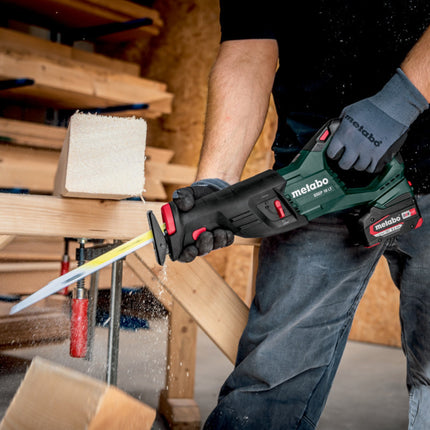 Metabo SSEP 18 LT cordless reciprocating saw 18 V 32 mm + 2x LiHD battery pack 10.0 Ah + charger + Metabox