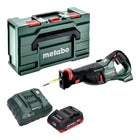 Metabo SSEP 18 LT BL sega alternativa a batteria 18 V 32 mm senza spazzole + 1x batteria LiHD 4,0 Ah + caricatore + metabox