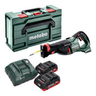 Metabo SSEP 18 LT BL cordless reciprocating saw 18 V 32 mm brushless + 2x LiHD battery 4.0 Ah + charger + metabox