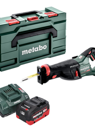 Metabo SSEP 18 LT BL Akku Säbelsäge 18 V 32 mm Brushless + 1x LiHD Akku 5,5 Ah + Ladegerät + Metabox