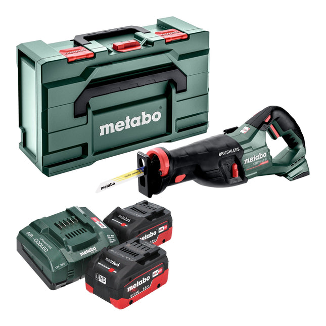 Metabo SSEP 18 LT BL cordless reciprocating saw 18 V 32 mm brushless + 2x LiHD battery 5.5 Ah + charger + metabox