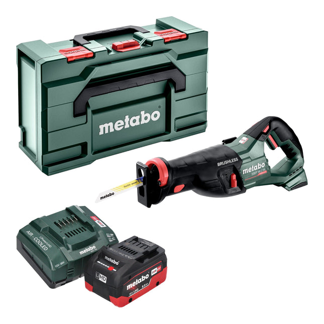 Metabo SSEP 18 LT BL cordless reciprocating saw 18 V 32 mm brushless + 1x LiHD battery 8.0 Ah + charger + metabox