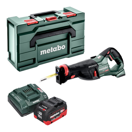 Metabo SSEP 18 LT BL Akku Säbelsäge 18 V 32 mm Brushless + 1x LiHD Akku 10,0 Ah + Ladegerät + Metabox