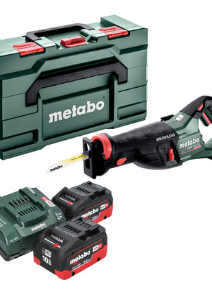 Metabo SSEP 18 LT BL Akku Säbelsäge 18 V 32 mm Brushless + 2x LiHD Akku 10,0 Ah + Ladegerät + Metabox