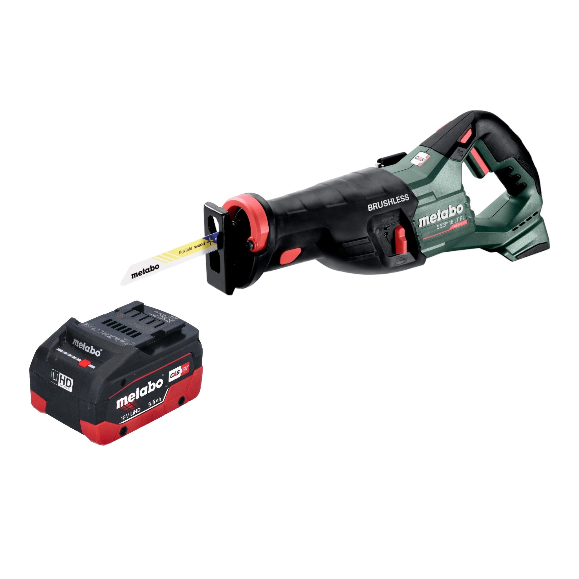 Metabo SSEP 18 LT BL Akku Saebelsaege 18 V 32 mm Brushless 1x LiHD Akku 5 5 Ah ohne Ladegeraet 0 - toolbrothers