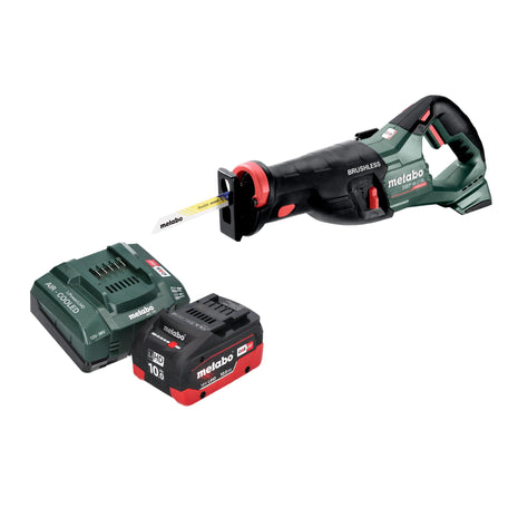 Scie sabre à batterie Metabo SSEP 18 LT BL 18 V 32 mm sans balais + 1 batterie LiHD 10,0 Ah + chargeur