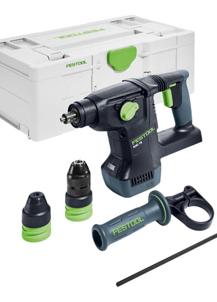 Festool KHC 18 EB-Basic martillo combinado a batería 18 V 2,6 J SDS-Plus sin escobillas + 2x batería 4,0 Ah + cargador rápido + systainer