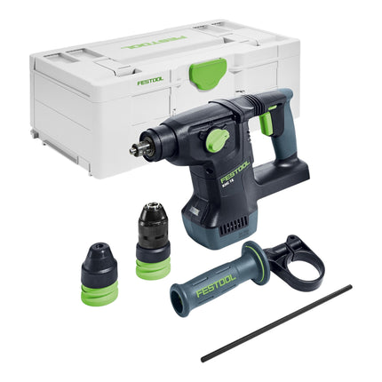 Martillo combinado sin cable Festool KHC 18 EB-Basic 18 V 2,6 J SDS-Plus Brushless + 1x batería recargable 5,0 Ah + cargador rápido + systainer