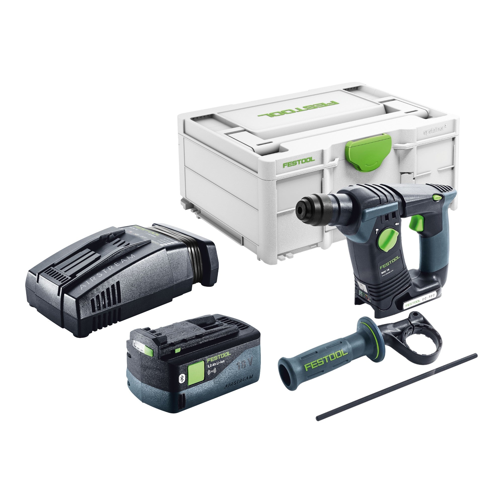 Festool BHC 18 Basic Akku Bohrhammer 18 V 1 8 J SDS Plus Brushless 1x Akku 5 0 Ah Schnellladegeraet Systainer 0 - toolbrothers