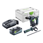 Taladro percutor a batería Festool BHC Basic 18 V 1,8 J SDS Plus Brushless + 1x batería recargable 8,0 Ah + cargador rápido + systainer