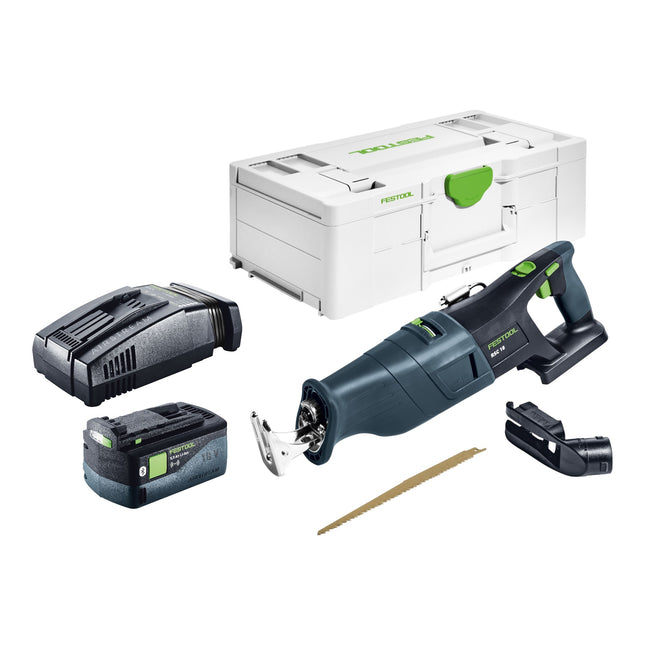 Festool RSC 18 EB-Basic akumulatorowa pilarka szablasta 18 V bezszczotkowa + 1x akumulator 5,0 Ah + szybka ładowarka + systainer