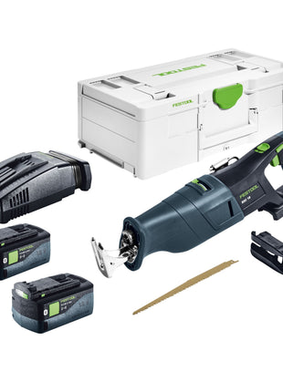 Festool RSC 18 EB-Basic Akku Säbelsäge 18 V Brushless + 2x Akku 5,0 Ah + Schnellladegerät + Systainer