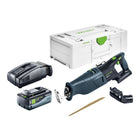 Festool RSC 18 EB-Basic Sega a gattopardo a batteria 18 V Brushless + 1x batteria 8,0 Ah + caricabatteria rapido + Systainer