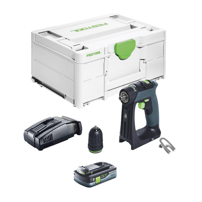 Festool CXS 18-Basic taladro atornillador a batería 18 V 40 Nm sin escobillas + 1x batería recargable 4,0 Ah + cargador rápido + systainer