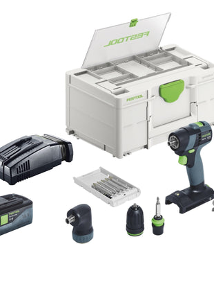 Festool TXS 18-Basic-Set akumulatorowa wiertarko-wkrętarka 18 V 40 Nm bezszczotkowa + 1x akumulator 5,0 Ah + szybka ładowarka + systainer