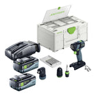 Festool TXS 18-Basic-Set cordless drill driver 18 V 40 Nm brushless + 2x battery 8,0 Ah + quick charger + systainer