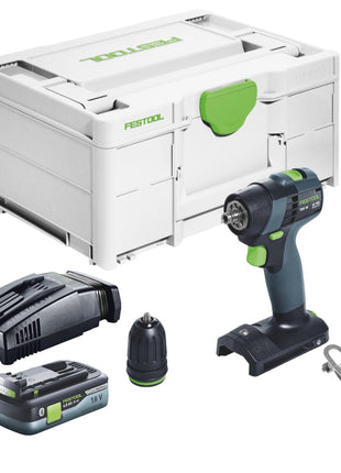 Festool TXS 18-Basic akumulatorowa wiertarko-wkrętarka 18 V 40 Nm bezszczotkowa + 1x akumulator 4,0 Ah + szybka ładowarka + systainer