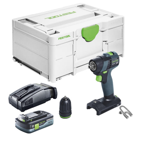 Trapano avvitatore a batteria Festool TXS 18-Basic 18 V 40 Nm brushless + 1x batteria ricaricabile 4,0 Ah + caricatore rapido + systainer