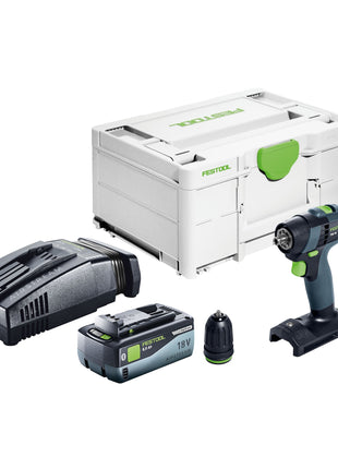 Festool TXS 18-Basic taladro atornillador a batería 18 V 40 Nm sin escobillas + 1x batería 8,0 Ah + cargador rápido + systainer