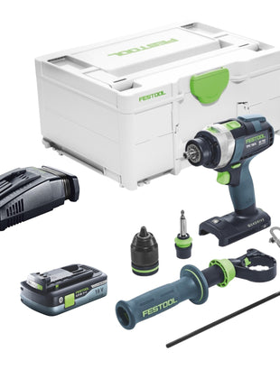 Festool TPC 18/4 I-Basic taladro percutor inalámbrico 18 V 75 Nm + 1x batería 4,0 Ah + cargador rápido + systainer