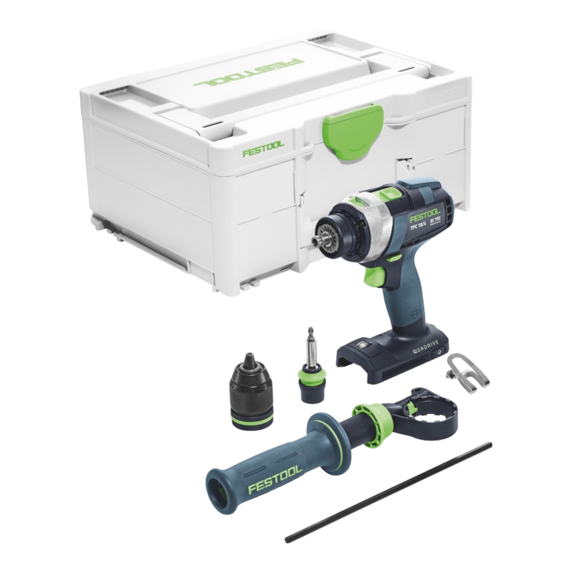 Festool TPC 18 4 I Basic Akku Schlagbohrschrauber 18 V 75 Nm 1x Akku 4 0 Ah Schnellladegeraet Systainer 1 - toolbrothers