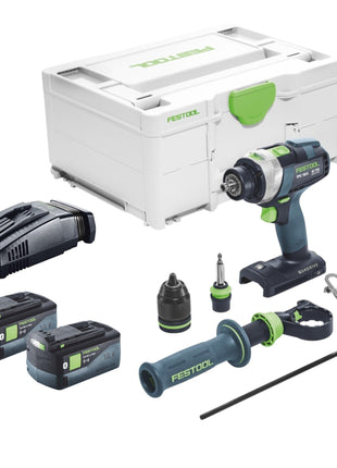 Taladro percutor a batería Festool TPC 18/4 I-Basic 18 V 75 Nm + 2 baterías 5,0 Ah + cargador rápido + systainer